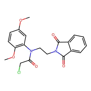 2-chloro-N-(2,5-dimethoxyphenyl)-N-[2-(1,3-dioxoisoindol-2-yl)ethyl]acetamide structure