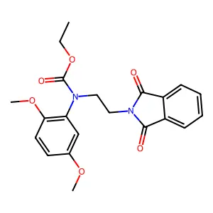 ethyl N-(2,5-dimethoxyphenyl)-N-[2-(1,3-dioxoisoindol-2-yl)ethyl]carbamate structure