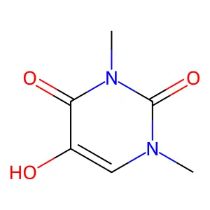 1,3-Dimethyl-5-hydroxyuracil structure