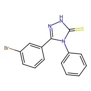 5-(3-Bromophenyl)-4-phenyl-2,4-dihydro-3H-1,2,4-triazole-3-thione structure