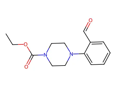 Ethyl 4-(2-formylphenyl)piperazine-1-carboxylate structure