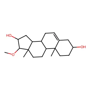 17beta-Methoxyandrost-5-ene-3beta,16beta-diol structure