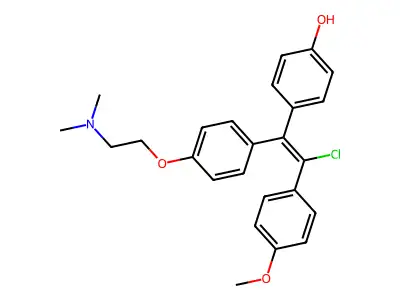 4-HydroxymethoxyClomiphene structure