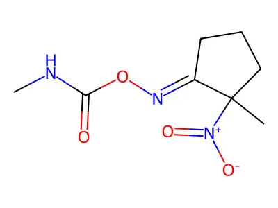 [(2-methyl-2-nitrocyclopentylidene)amino] N-methylcarbamate structure
