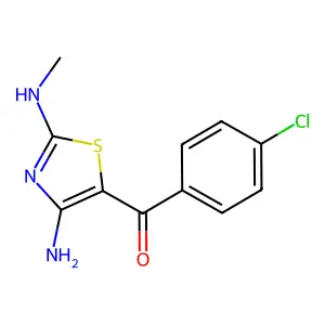 [4-Amino-2-(methylamino)-1,3-thiazol-5-yl]-(4-chlorophenyl)methanone structure
