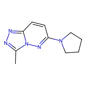 3-Methyl-6-(1-pyrrolidinyl)-[1,2,4]triazolo[4,3-b]pyridazine structure