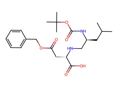 Boc-Leu-psi(CH2NH)-Asp(OBzl)-OH structure