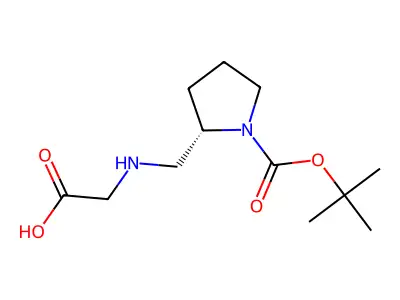 Boc-Pro-psi(CH2NH)-Gly-OH structure