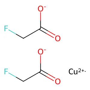氟乙酸铜(II)盐 structure