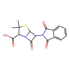 6-邻苯二甲酰亚胺基青霉烷酸 structure