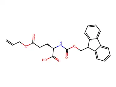 Fmoc-d-glu(oall)-oh structure