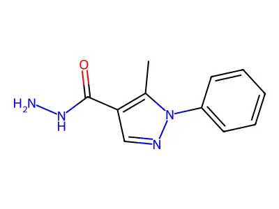 5-Methyl-1-phenyl-1H-pyrazole-4-carbohydrazide structure