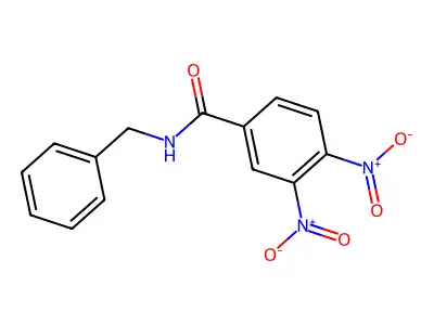 N-benzyl-3,4-dinitrobenzamide structure