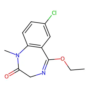 3H-1,4-Benzodiazepin-2(1H)-one, 7-chloro-5-ethoxy-1-methyl- structure