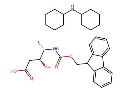 Fmoc-(3S,4S)-4-amino-3-hydroxy-pentanoic acid dicyclohexylammonium salt structure