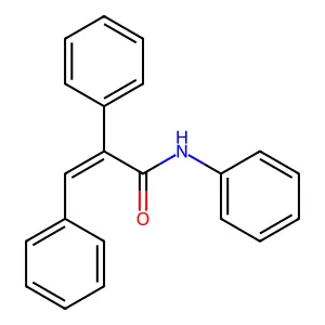 (alphaE)-N-Phenyl-alpha-(phenylmethylene)benzeneacetamide structure