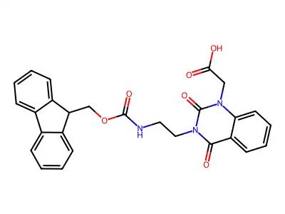 Fmoc-3-(2-aminoethyl)-1-carboxymethylquinazoline-2,4-dione structure