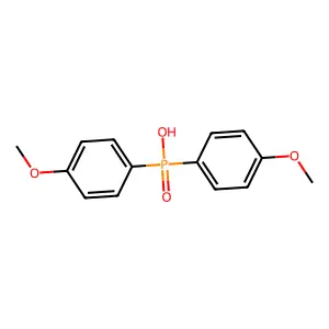 Bis(4-methoxyphenyl)phosphinic acid structure