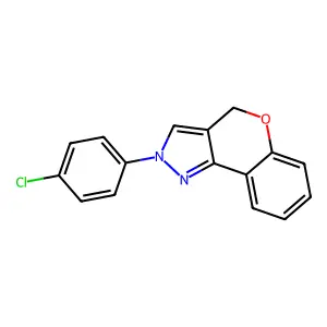 2-(4-chlorophenyl)-4H-chromeno[4,3-c]pyrazole structure