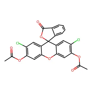 Diacetyldichlorofluorescein structure