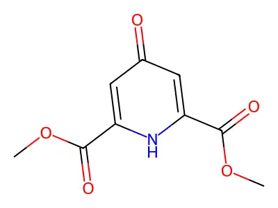 Dimethyl 4-oxo-1,4-dihydropyridine-2,6-dicarboxylate structure