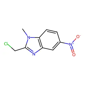 2-(chloromethyl)-1-methyl-5-nitro-1H-1,3-benzodiazole structure
