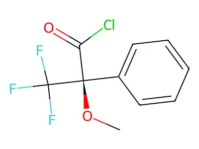 (-)-alpha-Methoxy-alpha-(trifluoromethyl)phenylacetyl chloride structure