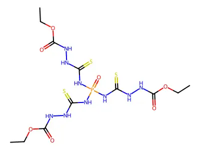 ethyl N-[bis[(ethoxycarbonylamino)carbamothioylamino]phosphorylcarbamothioylamino]carbamate structure