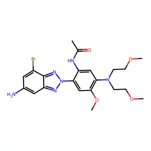 Acetamide, N-(2-(6-amino-4-bromo-2H-benzotriazol-2-yl)-5-(bis(2-methoxyethyl)amino)-4-methoxyphenyl)- structure