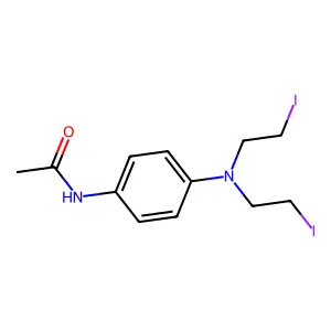 Acetanilide, 4'-bis(2-iodoethyl)amino- structure