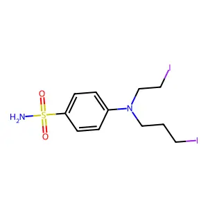Sulfanilamide, N(sup 4)-(2-iodoethyl)-N(sup 4)-(2-iodopropyl)- structure