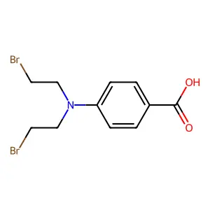 Benzoic acid, p-(bis(2-bromoethyl)amino)- structure