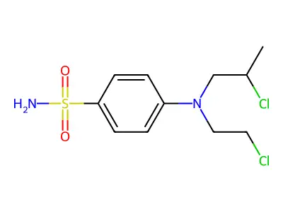 Sulfanilamide, N(sup 4)-(2-chloroethyl)-N(sup 4)-(2-chloropropyl)- structure