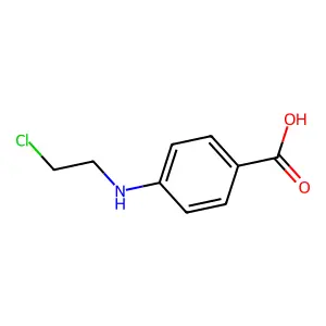 Benzoic acid, p-(2-chloroethyl)amino- structure