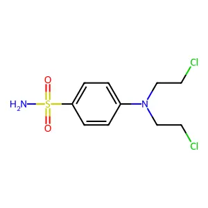 4-(Bis(2-chloroethyl)amino)benzenesulfonamide structure