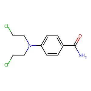Benzamide, 4-(bis(2-chloroethyl)amino)- structure