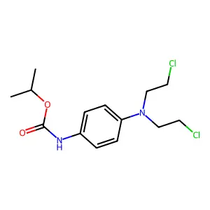 Carbamic acid, (4-(bis(2-chloroethyl)amino)phenyl)-, 1-methylethyl ester structure