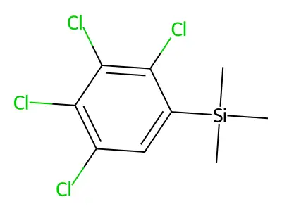 1,2,3,4-Tetrachloro-5-(trimethylsilyl)benzene structure