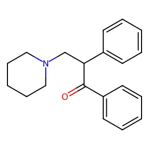 1,2-Diphenyl-3-(1-piperidinyl)-1-propanone structure