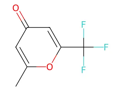 2-Methyl-6-(trifluoromethyl)pyran-4-one structure