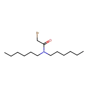 Bromoacetamide, N,N-dihexyl- structure