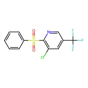 3-Chloro-2-(phenylsulfonyl)-5-(trifluoromethyl)pyridine structure