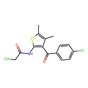 N1-[3-(4-chlorobenzoyl)-4,5-dimethyl-2-thienyl]-2-chloroacetamide structure