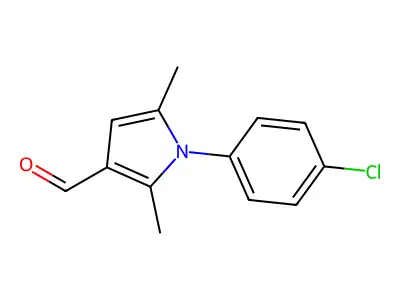 1-(4-chlorophenyl)-2,5-dimethyl-1H-pyrrole-3-carbaldehyde structure