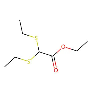 Ethyl bis(ethylthio)acetate structure