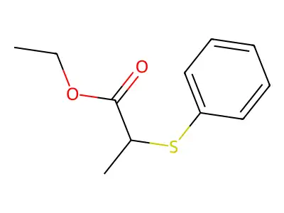 Ethyl 2-(phenylsulfanyl)propanoate structure