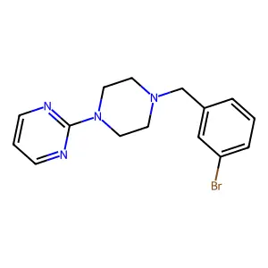 2-[4-[(3-Bromophenyl)methyl]-1-piperazinyl]pyrimidine structure