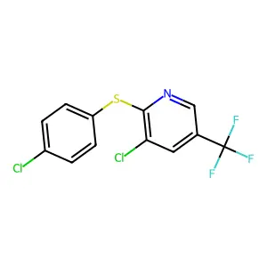 3-Chloro-2-[(4-chlorophenyl)sulfanyl]-5-(trifluoromethyl)pyridine structure