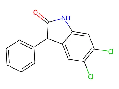 5,6-Dichloro-3-phenyl-2-indolinone structure