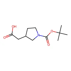 (S)-2-(1-(tert-butoxycarbonyl)pyrrolidin-3-yl)acetic acid structure